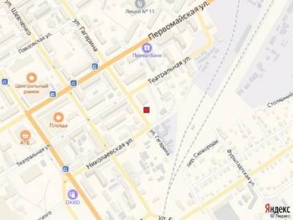 Billboard B in Kremenchuk Gagarina st. - Teatral'na st., 32/6, niznij scheme