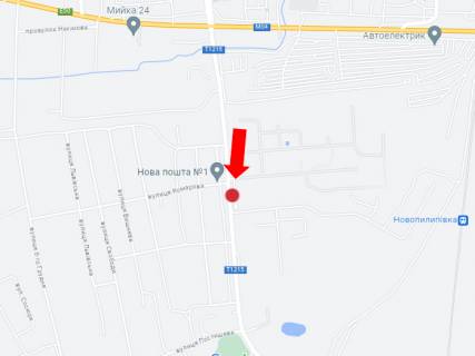 Billboard B in Oleksandria, 3x6  Soborna st., navproti bud. 172, vantaznogo viddilenna Novoi posti No1, v bik z centru scheme