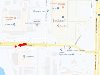 Billboard B in Kyiv, 3x6  Polarna st., 12, na mostu, v storonu supermarketu "Leroy Merlin", pl. Sevcenko scheme