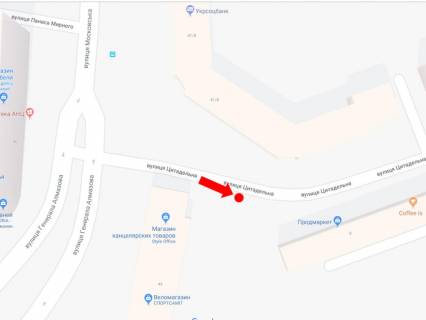 Citylight A in Kyiv, 1.8x1.2  Citadel'na st., 43/14 - Almazova st. (kolis. Kutuzova st.), v bik st. Lejpcigs'kij scheme