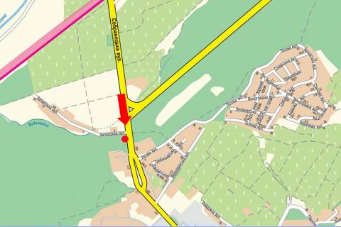 Billboard A in Uzhgorod, 3x6  Sobranec'ka st., bila gotelu "Kantri", v''izd z boku Slovaccini scheme