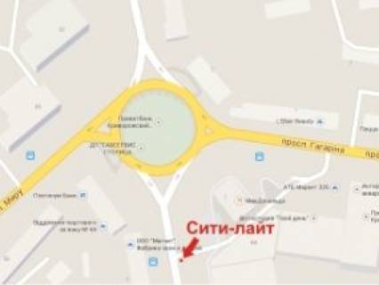 Citylight B in Krivy Rig, 1.8x1.2  Metalurgiv av., 42, TK "Galerea Nova" scheme