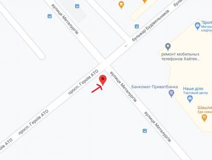 Billboard A in Kam'yanske (Dniprodzerzhinsk), 6х3  prosp. Geroiv ATO -prosp. Metalurgiv (napramok z mostovogo perehodu) scheme