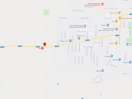 Billboard A in Volodymyrets, 3x6  смт Володимирець, з боку Довговолі scheme