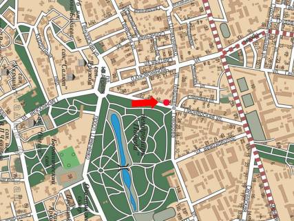 Billboard B in Odessa, 3x6  Akademicna st. (kol. Pioners'ka st.), 16A / Govorova st., v bik Fontans'koi dorogi scheme