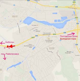 Billboard B in Pisochin, 3x6  Естакада - с. Пісочин, виїзд з міста, у бік траси Київ - Харків - Довжанський scheme