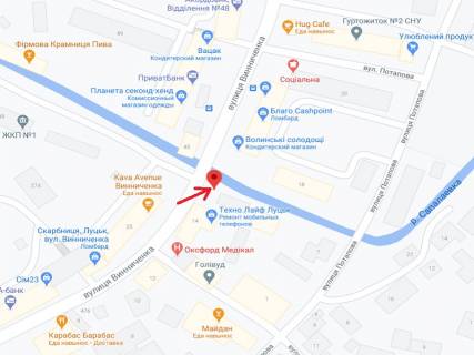 Billboard A in Lutsk Vinnicenka st., 14 scheme