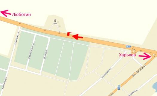 Billboard A in Korotich, 3x6  Траса Київ - Харків - Довжанський - с. Коротич, АЗС "AVIA", у бік Люботина scheme