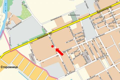 Billboard  in Uzhgorod, 3x6  Legoc'kogo st., 22, v bik Kapusans'koi st. scheme