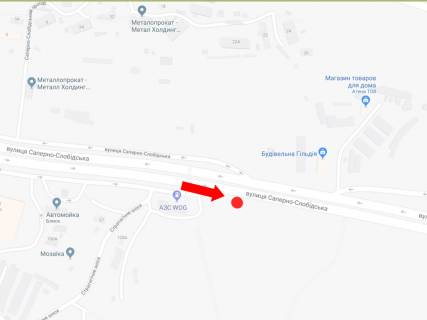 Billboard  in Kyiv, 3x6  Saperno-Slobids'ka st., bila AZS WOG, v storonu Pivdennogo mostu scheme