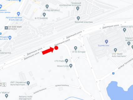 Billboard A in Kyiv, 3x6  Darnic'ke sose - av. Grigorenka, na svitlofori, z centru scheme