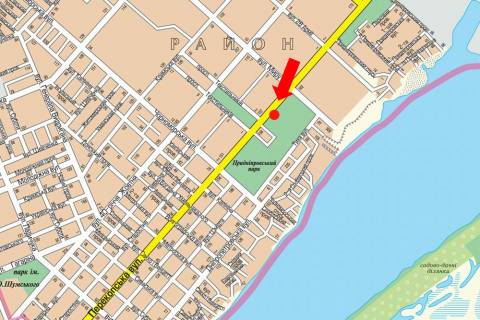 Billboard B in Kherson, 3x6  Perekops'ka st. / Tekstil'nikiv av., bila parku "Pridniprovs'kij" (flazok) scheme