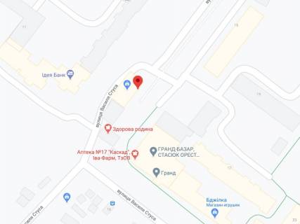Billboard A in Ivano-Frankivsk Stusa st., 13A, apteka "Med Servis", NoL019, prajs za rolik 10 sek 1 vihid/5 hvilin, z 8:00-22:00. Rozrahunok dla insih parametriv translacii utocnujte u menedzera. scheme