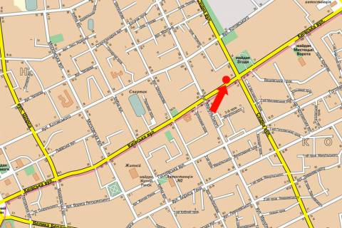 Citylight B in Zhytomyr, 1.8x1.2  Kiivs'ka st., 75, bila Centru perekaziv, lombardu "Blago" scheme