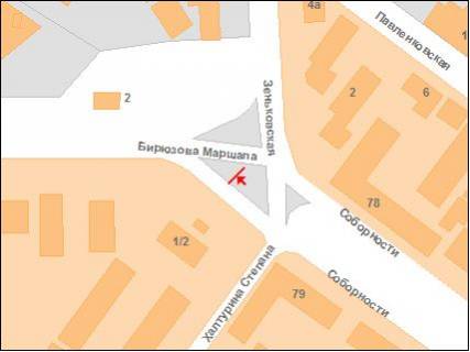 Scrolller, Scroll A in Poltava Zigina pl.(na trikutniku) z Sobornosti st.(Zovtneva) - 398797 scheme