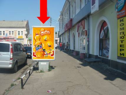 Citylight B in Poltava, 1.8x1.2  Sevcenka st. / Novij Bazar st., 1, Central'nij rinok, bila magazinu "Vzuttevij Bum" Photo 1