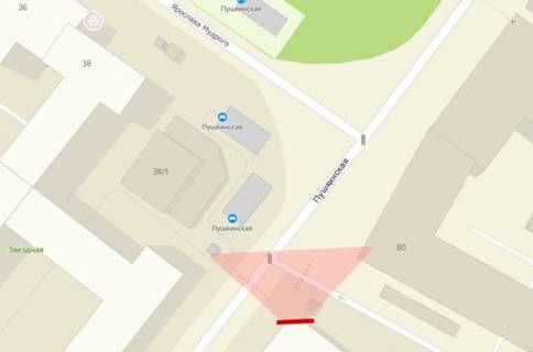 Video Billboard A in Kharkiv Puskins'ka, st., 74, bila st.m. Puskins'ka, prajs za rolik 10 sek, 1 vih / 5 hv z 8:00 do 00:00. Prorahunok insih konfiguracij utocnujte u menedzeriv - 292476 scheme