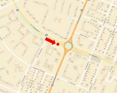 Billboard A in Uzhgorod, 3x6  Grusevs'kogo st. / Minajs'kaa st., bila firmovogo magazinu "Tisa" scheme