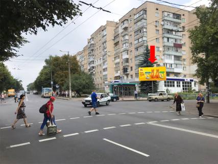 Billboard A in Zhytomyr, 3x6  Peremogi st., 54 / Ukrainki st., z centru Photo 1