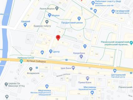 Video Billboard A in Rivne Bazarna st., 8, apteka "Volin'farm", prajs za rolik 10 sek 1 vihid/5 hvilin, na dvostoronn'omu ekrani, vid 144 vihodiv na den'. Rozrahunok dla insih parametriv translacii utocnujte u menedzera. - 301502 scheme