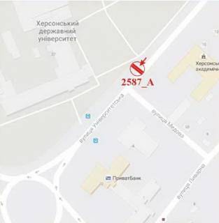 Billboard A in Kherson Universitets'ka st., teatr Lal'ok scheme