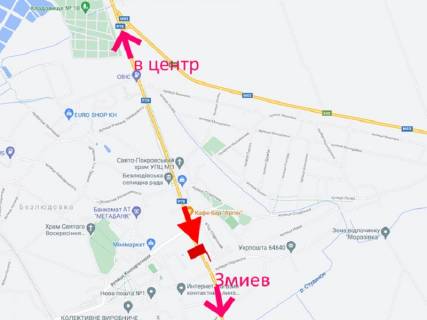 Billboard B in Bezlyudivka, 3x6  Гагаріна пр., с. Безлюдівка, (13), виїзд зміста scheme