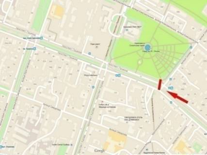 Scrolller, Scroll  in Dnipro (Dnipropetrovsk), 3x4  Ukrainki (kol. Puskina) av. - Fabra st. (kolis. Serova st.) - Kucerevs'kogo bst. - 435906 scheme