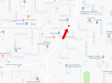 Billboard  in Kyiv, 3x6  Geroiv Stalingrada av., 61 v storonu st. Pivnicnoi scheme