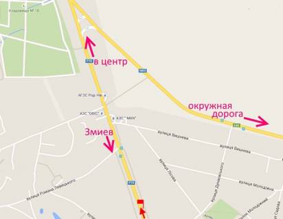 Billboard A in Bezlyudivka, 3x6  Гагаріна пр., с. Безлюдівка, (1), в'їзд в місто scheme