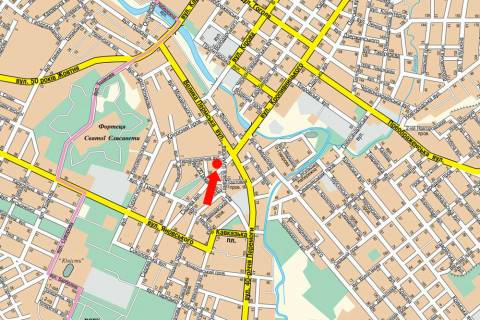 Billboard B in Kropyvnytskyi (Kirovograd), 3x6  Kropivnic'kogo st., bila Avtorinku, TC "Taron" (flazok) scheme