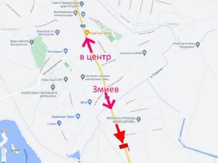 Billboard B in Bezlyudivka, 3x6  Гагаріна пр., с. Безлюдівка, (14), виїзд зміста scheme