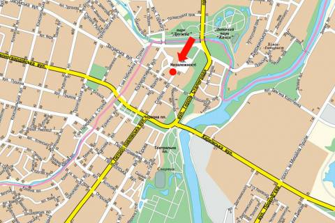 Citylight  in Sumi, 1.8x1.2  Soborna st., bila salonu "Anzelina" scheme