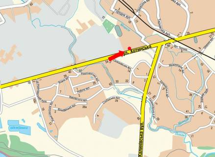 Billboard B in Chernivtsi, 3x6  Hotins'ka st., 47, bila restoranu "Versal", v centr scheme