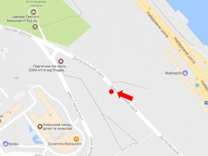 Citylight A in Kyiv, 1.8x1.2  Dniprovs'kij uzviz No1, v centr scheme