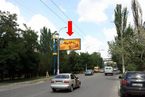 Billboard B in Kherson, 3x6  Stritens'ka st. (kol. Luksemburg st.), 15, bila supermarketu "Oskar" (flazok) Photo 1