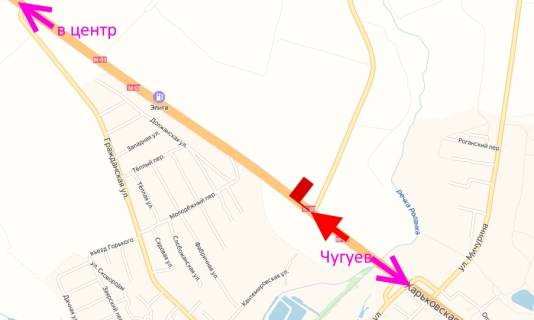 Billboard A in , 3x6  Траса Харків - Ростов-на-Дону (М03), поворот на с. Мала Рогань, (1), в'їзд у місто scheme