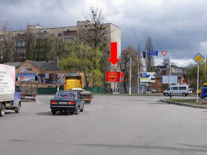 Billboard A in Zhytomyr, 3x6  Kiivs'ka st., 124 / Petluri st. (kol. Borodia st.), Privokzal'na pl., z centru Photo 1