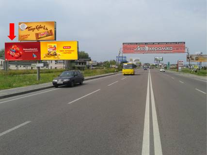 Billboard B in Lviv route, 3x6  Kil'ceva doroga, s. Zimna Voda, bila supermarketiv "Epicentr", "METRO", nizna, liva Photo 1