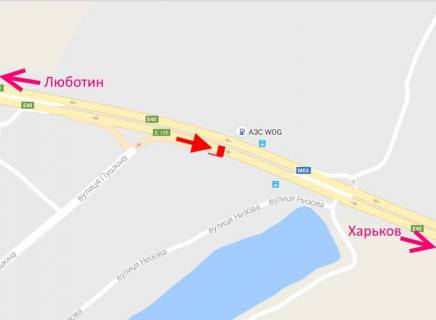 Billboard A in Korotich, 3x6  Траса Київ - Харків, 466 км - с. Коротич, АЗС "WOG", у бік м. Харків scheme