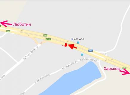 Billboard B in Korotich, 3x6  Траса Київ - Харків, 466 км - с. Коротич, АЗС "WOG", у бік Люботина scheme