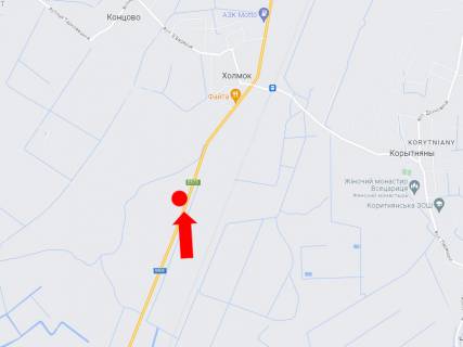 Billboard B in Zakarpattya trasi, 3x6  Trasa Kiiv - Cop, Naselenij punkt Holmok, v storonu Uzgoroda scheme