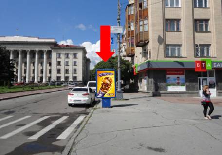 Citylight  in Zhytomyr, 1.8x1.2  Soborna pl. / Kafedral'na st., bila BTA banku, Sudu Photo 1