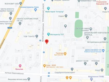 Video Billboard A in Vishnev Svatosins'ka st., 42, apteka "Vitamin", prajs za rolik 10 sek 1 vihid/5 hvilin, na dvostoronn'omu ekrani, vid 144 vihodiv na den'. Rozrahunok dla insih parametriv translacii utocnujte u menedzera. - 301294 scheme