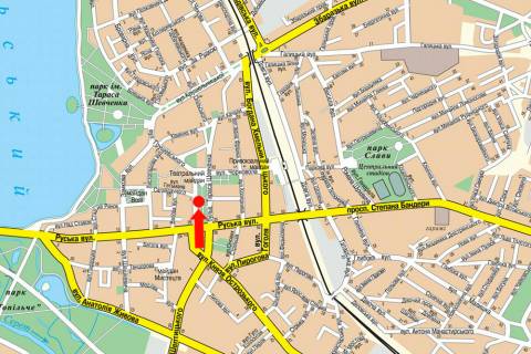 Citylight  in Ternopil, 1.8x1.2  Sevcenka bst., bila kafe "Pirizkova" scheme