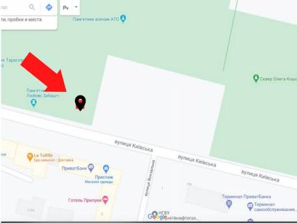 Video Billboard A in Pryluky Kiivs'ka st. - Central'na pl., liva storona plosi, prajs za rolik 10 sek 1 vihid / 2 hvilini, cilodobovo. Rozrahunok dla insih parametriv utocnujte u menedzera. - 295416 scheme