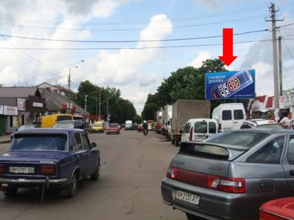 Billboard A in Zhytomyr, 3x6  Dombrovs'kogo st. / Pokrovs'ka st. (kol. Sorsa st.), bila "Sinnogo" rinku Photo 1