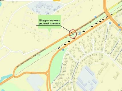 Billboard A in Zaporizhzhya Tulenina st., v storonu mosta Preobrazens'kogo scheme