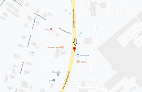 Billboard B in Khmelnitsky, 3х6  st. Kam'anec'ka (cegel'n. z-d) scheme