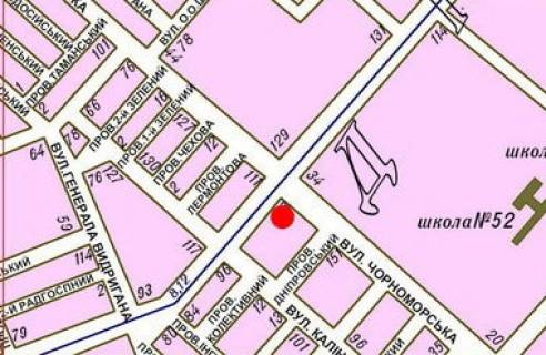 Billboard A in Kherson Kulika st. - Cornomors'ka st. scheme