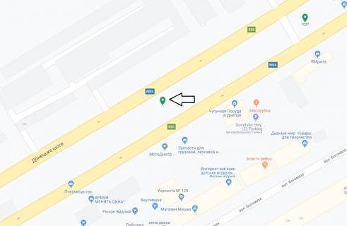 Backlight A in Dnipro (Dnipropetrovsk), 8х4  Donec'ke sose, rozpodil'ca smuga, v rajoni bud. No124, ruh u bik z/m Lomivs'kij scheme